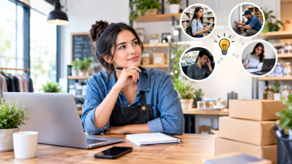 Small business owner identifying everyday customer problems as business opportunities