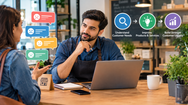 Small business using customer complaints to improve products and services.