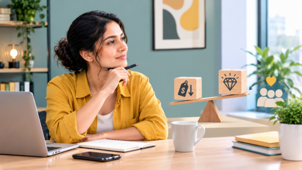 Small business pricing services against lower-priced competitors