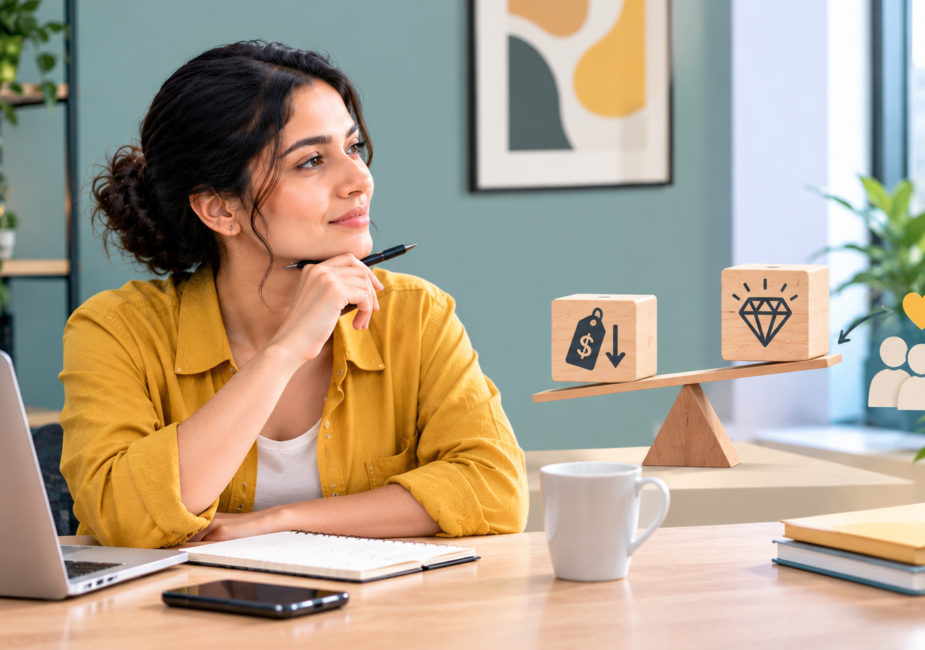 Small business pricing services against lower-priced competitors